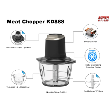 Multi-chopper Meat Grinder Chopper 1.5L